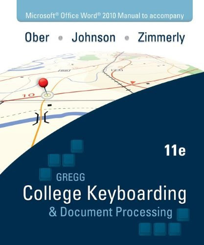 Gregg College Keyboarding And Document Processing Kit 2 Lessons 61-120