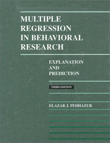 Multiple Regression In Behavioral Research