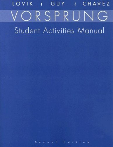 Student Activities Manual for Lovik's Vorsprung