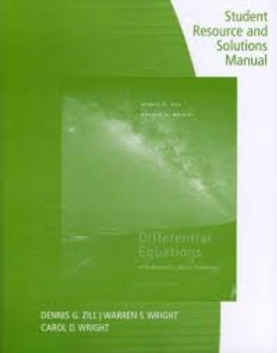 Student Resource and Solutions Manual for Zill and Cullen's Differential