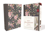 NKJV Journal the Word Bible Cloth over Board Gray Floral Red Letter Edition