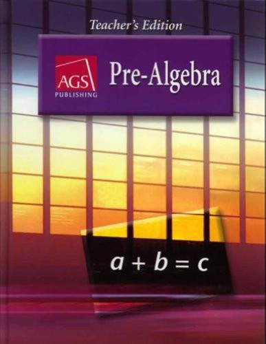 Pre-Algebra Teacher's Edition