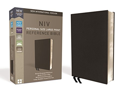 NIV Personal Size Reference Bible Large Print Premium Leather Calfskin