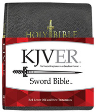 KJVER Sword Study Bible Giant Print Black Genuine Leather Indexed