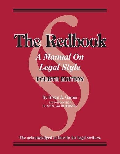 Redbook  A Manual on Legal Style