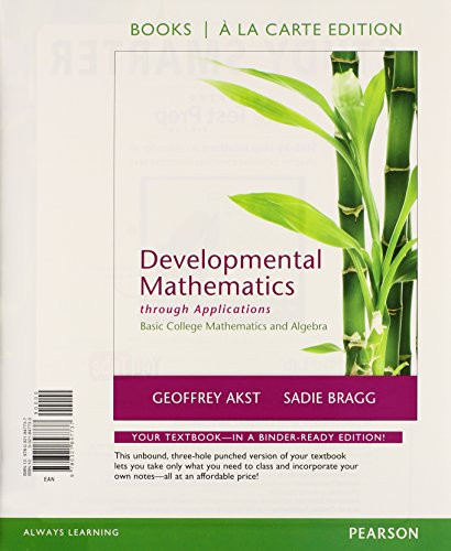 Developmental Mathematics Through Applications