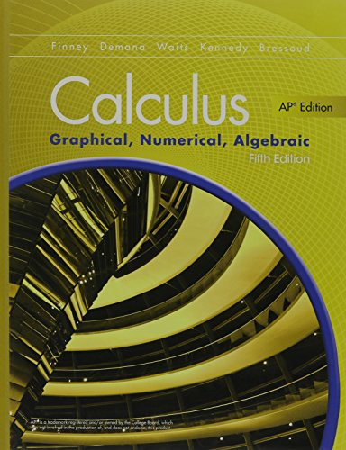 Advanced Placement Calculus 2016 Graphical Numerical Algebraic