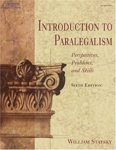 Introduction to Paralegalism  Perspectives Problems & Skills