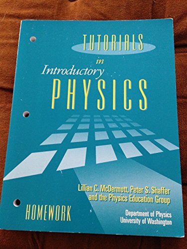 Tutorials In Introductory Physics Homework