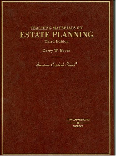 Teaching Materials on Estate Planning 4Th