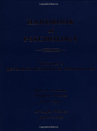 Handbook of Psychology Research Methods In Psychology Volume 2