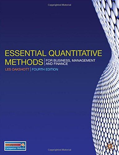Essential Quantitative Methods for Business Management and Finance