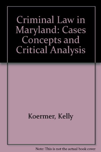 Criminal Law In Maryland