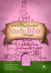 Hcsb Illustrated Study Bible For Kids Pink Leathertouch