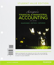 Horngren's Financial and Managerial Accounting Plus