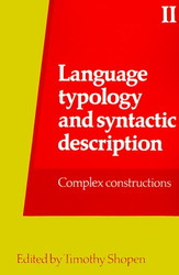 Language Typology and Syntactic Description Volume 2
