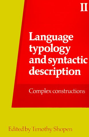 Language Typology and Syntactic Description Volume 2