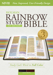 NIV Rainbow Study Bible Saddle Brown LeatherTouch