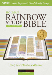 NIV Rainbow Study Bible Saddle Brown LeatherTouch Indexed