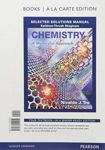 Chemistry A Molecular Approach Solutions Manual