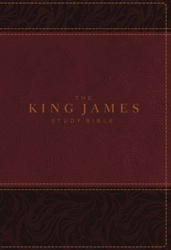 King James Study Bible Imitation Leather Burgundy Full-Color Edition