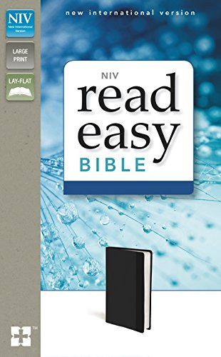 NIV ReadEasy Bible Large Print Leathersoft Black Red Letter Edition