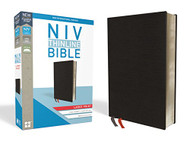 NIV Thinline Bible Large Print Bonded Leather Black Red Letter Edition