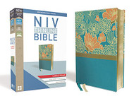 NIV Thinline Bible Large Print Leathersoft Blue Red Letter Edition