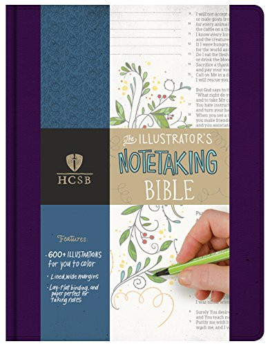 HCSB Illustrator's Notetaking Bible Purple Linen