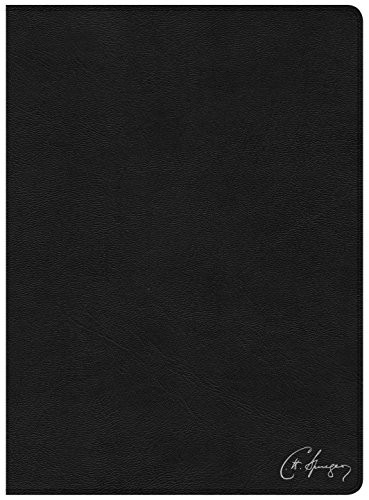 CSB Spurgeon Study Bible Black Genuine Leather Indexed