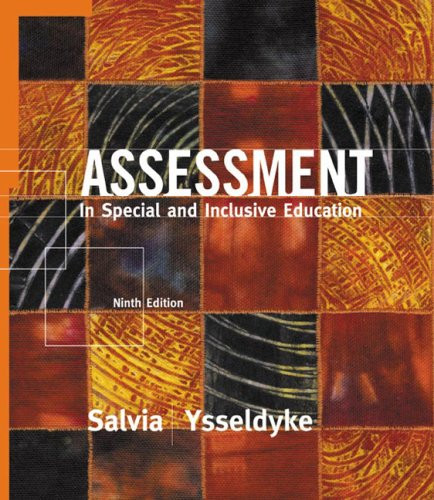 Assessment In Special and Inclusive Education  - Salvia