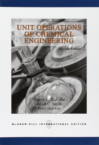 Mccabe And Smith Unit Operations 6th Edition Unit Operations of Chemical Engineering. Warren L. McCabe Julian C