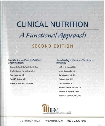 Clinical Nutrition: A Functional Approach