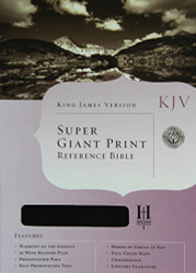 KJV Super Giant Print Reference Bible Black Bonded Leather