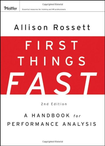 First Things Fast: A Handbook for Performance Analysis