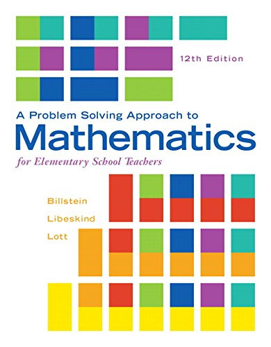 Problem Solving Approach to Mathematics for Elementary School Teachers