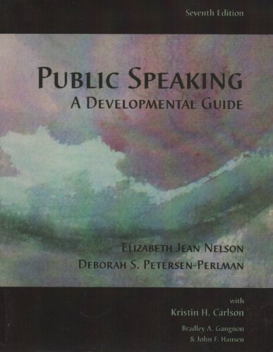 Public Speaking A Developmental Guide