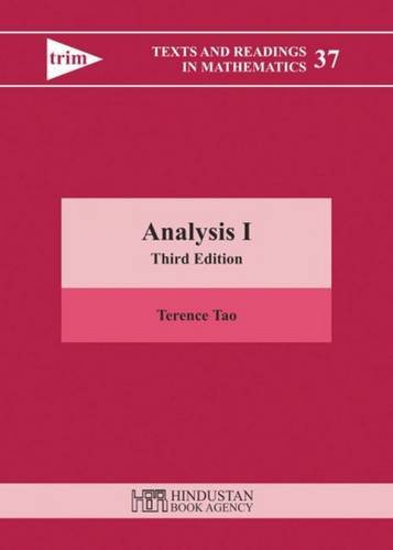 Analysis I: (Texts and Readings in Mathematics)