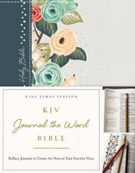KJV Journal the Word Bible Cloth over Board Green Floral Red Letter Edition
