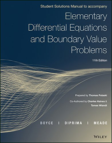 Elementary Differential Equations and Boundary Value Problems Solutions Manual