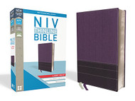 NIV Thinline Bible Large Print Leathersoft Purple Red Letter Edition Comfort Print