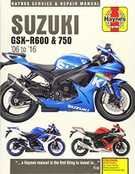 Suzuki GSX-R600 and GSX-R750 from 2006-2016 Haynes Repair Manual