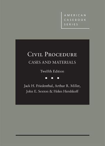 Civil Procedure Cases and Materials