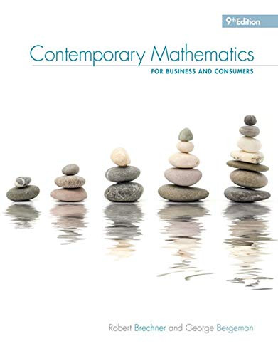Contemporary Mathematics for Business & Consumers