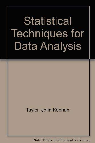 Statistical Techniques for Data Analysis