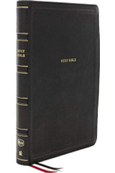 NKJV Deluxe Thinline Reference Bible Large Print Leathersoft Black