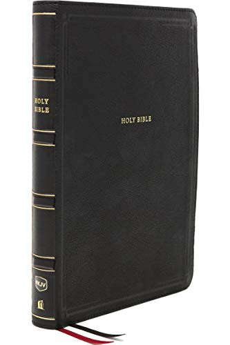 NKJV Deluxe Thinline Reference Bible Large Print Leathersoft Black