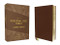 NIV Personal Size Bible Large Print Genuine Leather Buffalo Brown Red