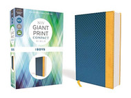 NIV Giant Print Compact Bible for Boys Leathersoft Blue Red Letter Comfort Print