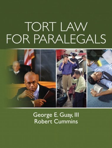 Tort Law For Paralegals